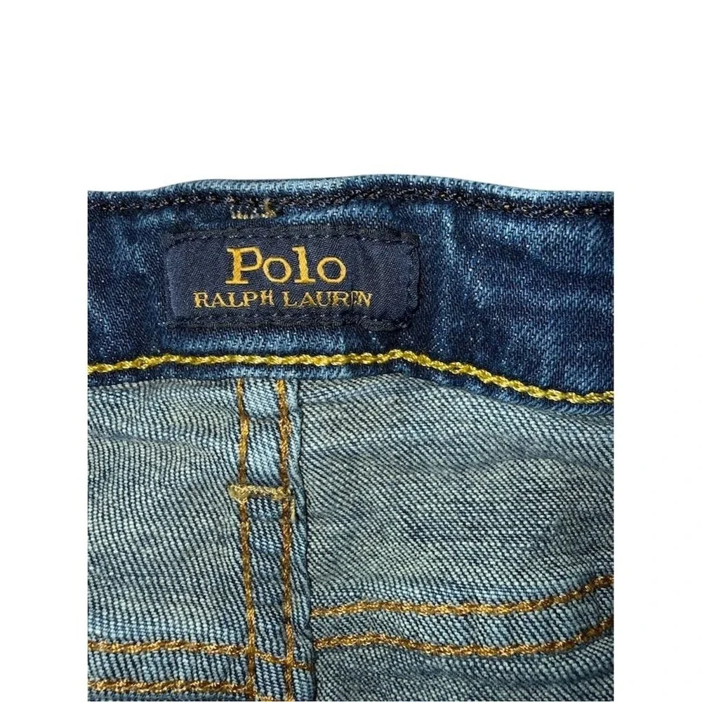 Ralph Lauren Boys Jeans Dark Indigo Sz 18 authentic Hampton straight fit stretch